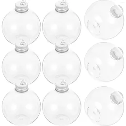 Vases 10 Pcs Milk Bottles Lids Spherical Yoghourt Containers Plastic Caps Portable Anti-leak Coffee The Pet Convenient Clear Travel