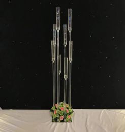 Acrylic Candelabra 8 Heads Arms Candle Holders Wedding Table Centerpiece Flower Stand Holder Candelabrum Party Home Decor5224588
