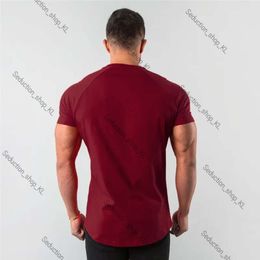 Designer T Shirt New Stylish Plain Tops Fitness Mens T Shirt Short Sleeve Comfortable Muscle Joggers Bodybuilding Tshirt Male Gym Clothes Slim Fit Summer Top 158