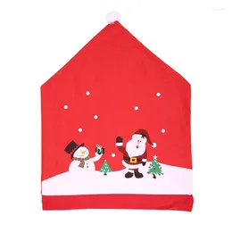 Chair Covers Christmas Cartoon Cover Decorative Santa Snowman Xmas Pattern