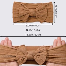 Hair Accessories Cable Knit Bow Baby Headbands Elastic Nylon Baby Girl Headband For Children Turban Newborn Infant Kids Hair Accessories 5pcs/Lot