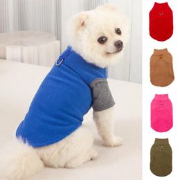 Dog Apparel Winter Fake Two Polar Fleece Pet Clothes Warm Puppy Clothing Coat Pug Costumes Jacket For Small Dogs Stand Collar Vest