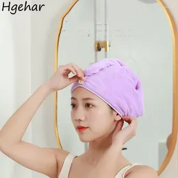 Towel Women Hair Towels Quick-dry Coral Fleece Solid Super Absorption Bathroom Microfiber Toallas Adults Head Wrap Skin-friendly
