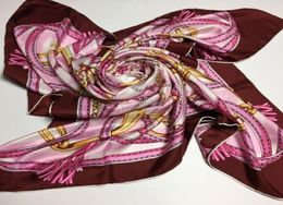 Whole new design women039s square scarf 100 silk good quality print pattern big size 130cm 130cm5640001