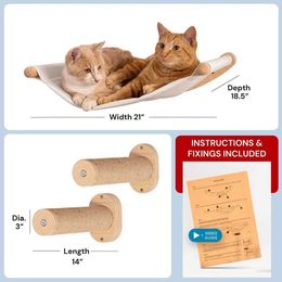 Cat Beds Furniture The wall mounted cat stand has two steps - a cat wall stand and a shelter used for sleeping playing and climbing