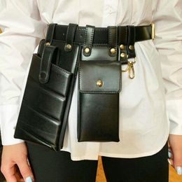 Waist Bags High Quality Er Bag Women Black Crossbody 2024 PU Leather Fanny Pack Casual Girls Summer