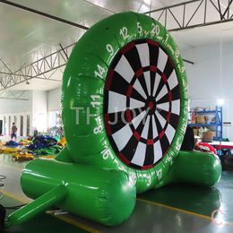 wholesale free shipment outdoor activities portable 5mH (16.5ft) commercial inflatable soccer football dart board sport games with sticky 6balls