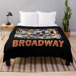 Blankets Broadway Musical Theatre Logos - Hand Drawn Throw Blanket Comforter Flannels