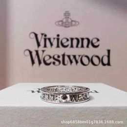 Brand Westwoods Hollow Letter Ring Star Classic Couple Hot Style Nail