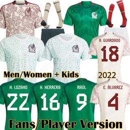 2023 Mexico Women away soccer jerseys H.LOZANO CHICHARITO RAUL LOZANO 22 23 fans player version boys youth men kids sets football shirt uniforms kit 214