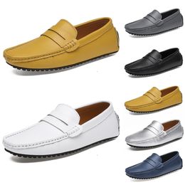 GAI casual shoes for men low white blacks deep grey silver dark blue yellow flat sole mens outdoor shoes