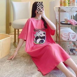 Women's Sleepwear Women Summer Nightdress Girls Plus Size Pyjamas Large 2XL 6XL Nightgown Short Sleeve Nightskirt Nightwear