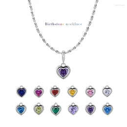 Pendants YIZIZAI 925 Sterling Silver Aquamarine Birthstone Heart Pendant Necklace Fashion Women European Party Fine Jewelry Gifts