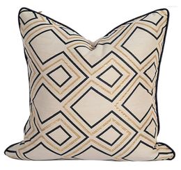 Pillow Fashion Design Beige Geometric Decorative Throw Pillow/almofadas Case 45 50 European Modern Simple Cover Home Decorating