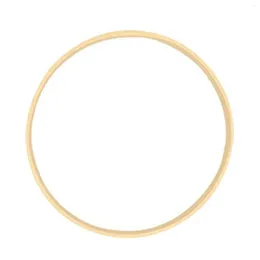 Decorative Plates Dream Bamboo Rings Wooden Circle Round Catcher DIY Hoop For Flower Wreath House Garden Plant Decor Hanging Basket 26Cm