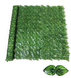 Decorative Flowers Wreaths Artificial Balcony Green Leaf Fence Roll Up Panel Ivy Privacy Garden Wall Backyard Home Decor Rattan 9876269