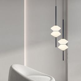 Designer Art White Glass LED Pendant Lamp Bedroom Foyer Kitchen Dining Room Lighting Fixtures Gold Black Metal Wire Adjustable