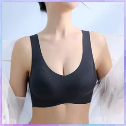 Women's Tanks Seamless Bra With Padding Ladies Sleeveless Crop Top Cups Female Bras Without Frame Comfortable Thin Cami Vest Tank Tops