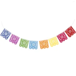 Party Decoration Felt Hanging Flag Day Of The Dead Decor Pennant Mexican Banners Non-woven Fabric Decorations Supplies