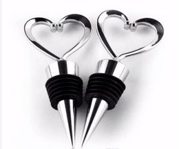 Heart Shaped Wine Stopper Bottle Stopper party Wedding Favors gift Sealed Wine Bottle Pourer Stopper Kitchen Barware Tools GB16172708427