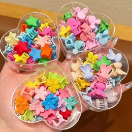 Hair Accessories 25Pcs/Set Colorful Small Hair Cls Girls Cute Rabbit Flower Star Hair Clips Kids Cartoon Hairpin Headwear Hair Accessories