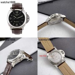 Business Wrist Watch Panerai LUMINOR1950 Series 44mm Diameter Date Display Automatic Mechanical Men's Watch PAM00320 Steel Date Display Dual Time Zone