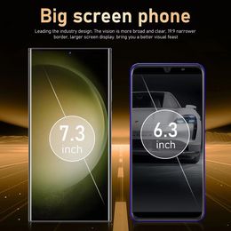 Super high quality 1-1 6.8 Inchs 5g S23 S24 Ultra Cell Phones Unlock Touch Screen Mobile Phone Androids Smartphone Telephone Face ID finger print unlocking