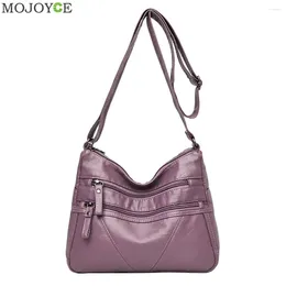 Bag Youth Ladies Simple Versatile Portable Wash PU Crossbody Tote Casual Mummy Multi-pocket Clutches Shoulder