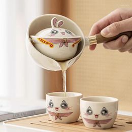 Teaware Sets Dazhan Hongtu Xiaoyao Tea Pot Kungfu Set Household 360 Rotation 1 4 Cup Travel Portable Bag