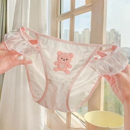 Women's Panties 2024 Cute Lovely Sweety Cartoon Bear Sexy Breathable Underwear Women Low Waist Thin Seamless Hollow Soft Breifs