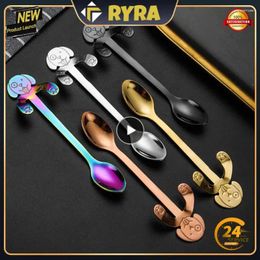 Coffee Scoops Cartoon Cute Dessert Spoon Exquisite Top-rated Animal Ideal For Stirring Tea Or Chocolate Desserts Stainless Steel Unique