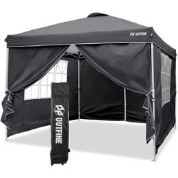 Tents and Shelters Camping accessories outdoor waterproof rain shower party canopy with 4 detachable side wall ropes X4 (black tent cloth)Q240511