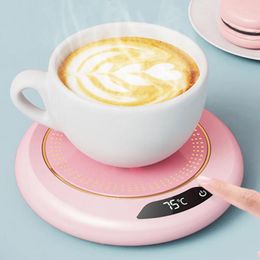 Table Mats Coffee Cup Heating Pad USB Constant Temperature 3-speed Digital Display Adjustable Timing Heater Household