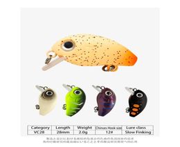 5pcsLot Fishing Mino Floating Crankbaits Lures For Pike Trolling Rattling Baits Set Perch Fishing Lure Artificial Hard 28mm 2g4269293