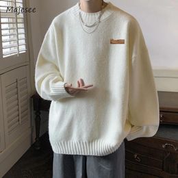 Men's Sweaters Men Winter Chic All-match Warm Korean Style Couple Knitwear High Street Harajuku Fashion Pullovers Simple College