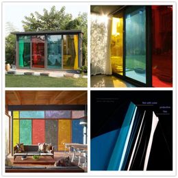 Window Stickers SUNICE Multi-Color To Choice Decorative Film Tint Home Store Glass Sticker Solar 5 Sheet Same Colour A4 Pack