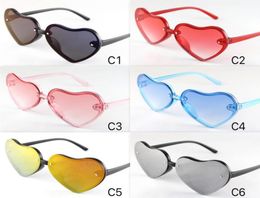 Kids Sunglasses Cute Colourful Hearts Frame Eyewear Children Size Lovely Baby Sun Glasses UV400 Whole6000732