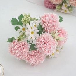 Decorative Flowers Artificial Flower Realistic Chrysanthemum Dandelion Centrepiece For Wedding Party Decor Table Weddings