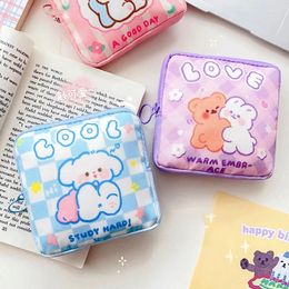 Storage Bags Cute Sanitary Pad Pouch Napkin Cosmetic Organiser Girls Makeup Lipstick Holder Wallet Bag Portable Women Tampon