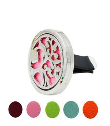 30mm Aromatherapy Essential Oil Diffuser Locket Black Magnet Opening Car Air Freshener With Vent Clip felt pads5377624