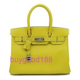 AAbirdkin Delicate Luxury Designer Totes Bag 30 Handbag Veau Epsom Yellow Women's Handbag Crossbody Bag