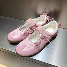 Casual Shoes PAtchwork Summer Women Breathable Sneaker Lace-Up Flat With Strap Sweety Fashion Design Comfy For Femme