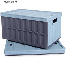 Storage Boxes Bins Citylife 64L foldable storage box plastic storage container with lid used for Organising stackable storage boxes large and heavy-duty S24513