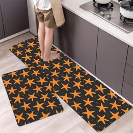 Carpets Orange Starfish Print Kitchen For Living Room Long Area Rug Floor Mat Entrance Door Home Decor