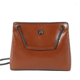 Shoulder Bags 2024 Spring And Summer Fashion Leather Korean Style Chain Versatile Casual Single-shoulder Messenger Bag