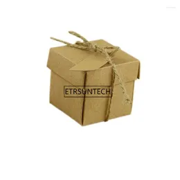 Gift Wrap Small Kraft Paper Packaging Box Folding Cardboard Handmade Soap Candy Boxes Present