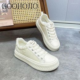 Casual Shoes Sneakers College Style White Women Vulcanize Light Thick-soled Comfortable Lace-up Breathable