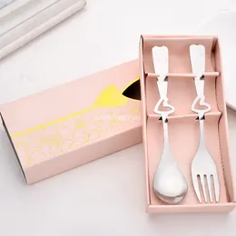 Party Favour 200pcs Wedding Gifts Perfect Pair Coffee Spoons And Fork In Gift Box Souvenirs For Guest DHL