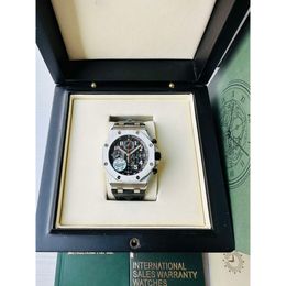 Time The Movement Automatic APF 26400 AAAAA Steel Series Alloy Chronograph Factory Ceramics Designers Mechanical 26238 HPF Watch APS White Men's 19D3