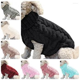 Dog Apparel Winter Clothes Sweaters Warm Puppy Turtleneck Knitted Clothing Fashion Cat Chihuahua Solid Pet Outfits